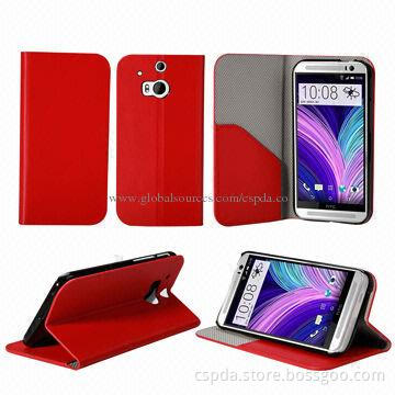 PU Flip Cases for HTC One 2, OEM Orders, Various Colors Available